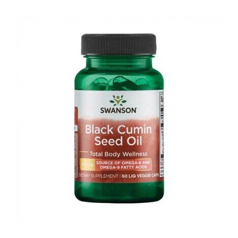 Swanson Black Cumin Seed Oil (ulei din seminte de chimen negru) 500 mg, 60 Capsule lichide